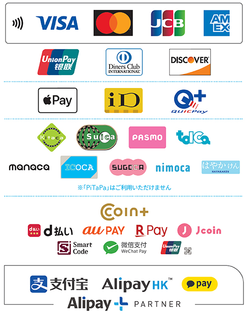 クレジットカード・電子マネー一覧